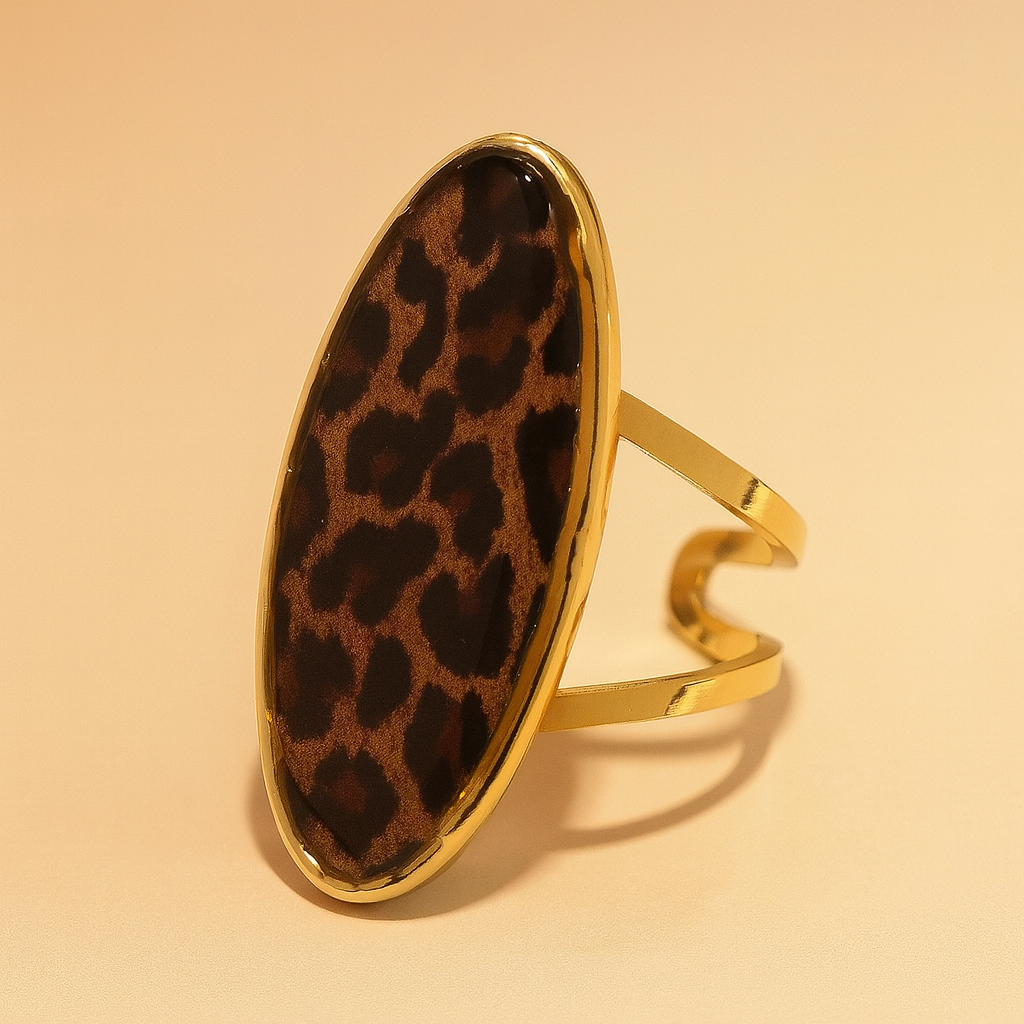 Bague Léopard Doré