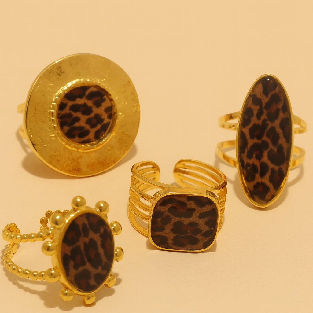 Bague Léopard Doré