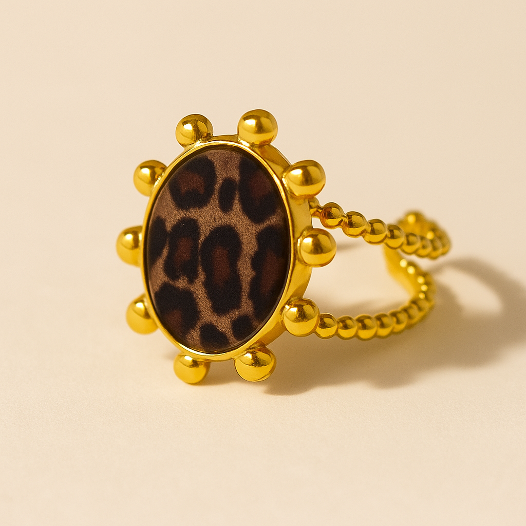 Bague Léopard Doré