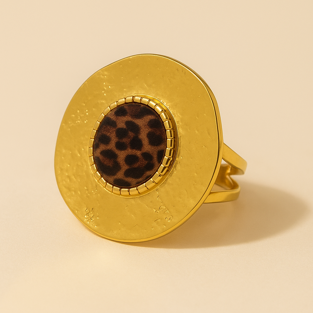 Bague Léopard Doré