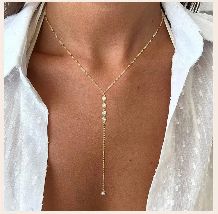 Collier Lariat Doré