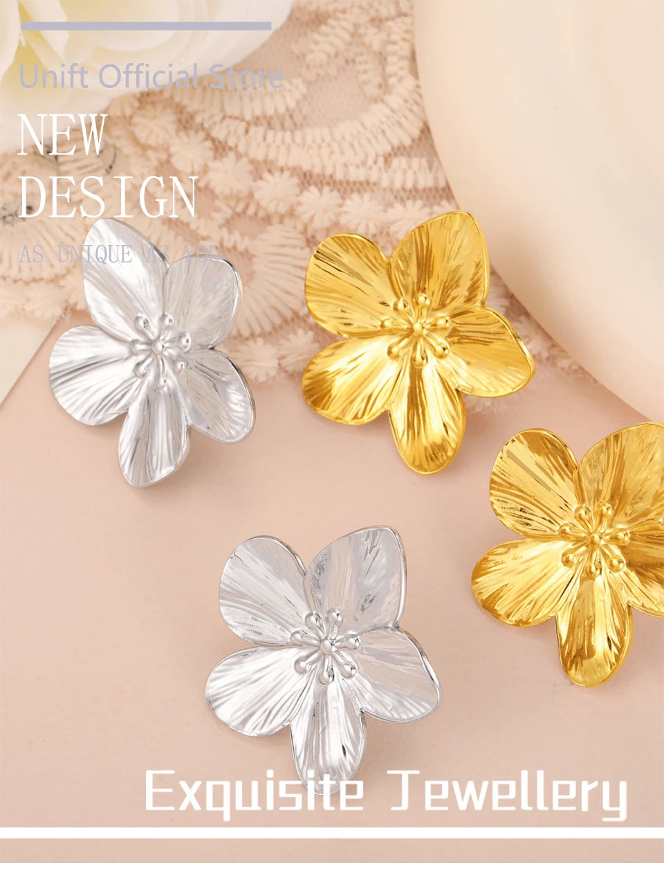 boucles d’oreilles Fleur Éternelle