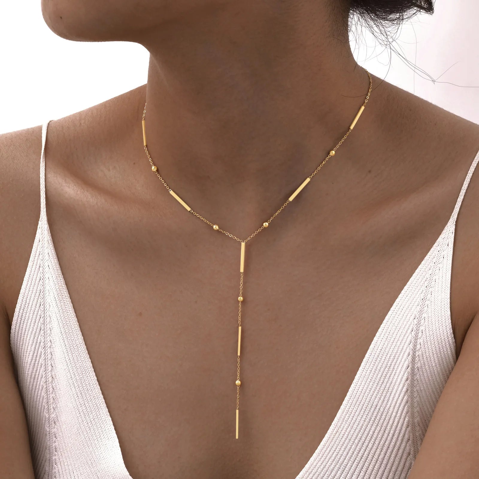 Collier Lariat Doré