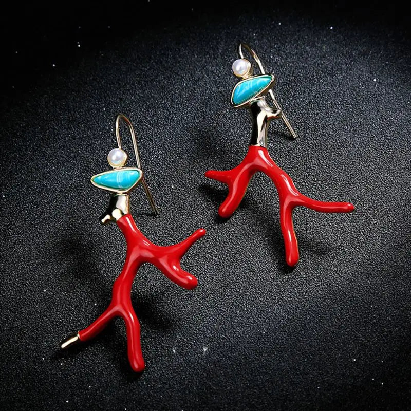 Boucles d'oreilles Corail d’Été