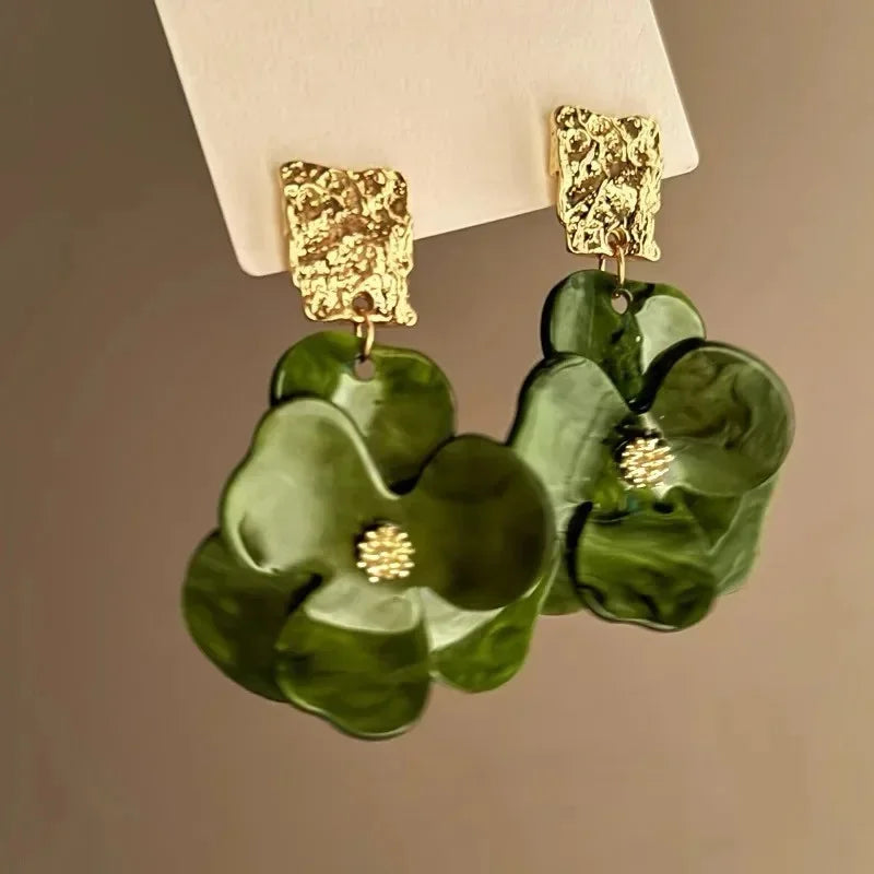 Boucles d’Oreilles Fleur Nacrée XXL