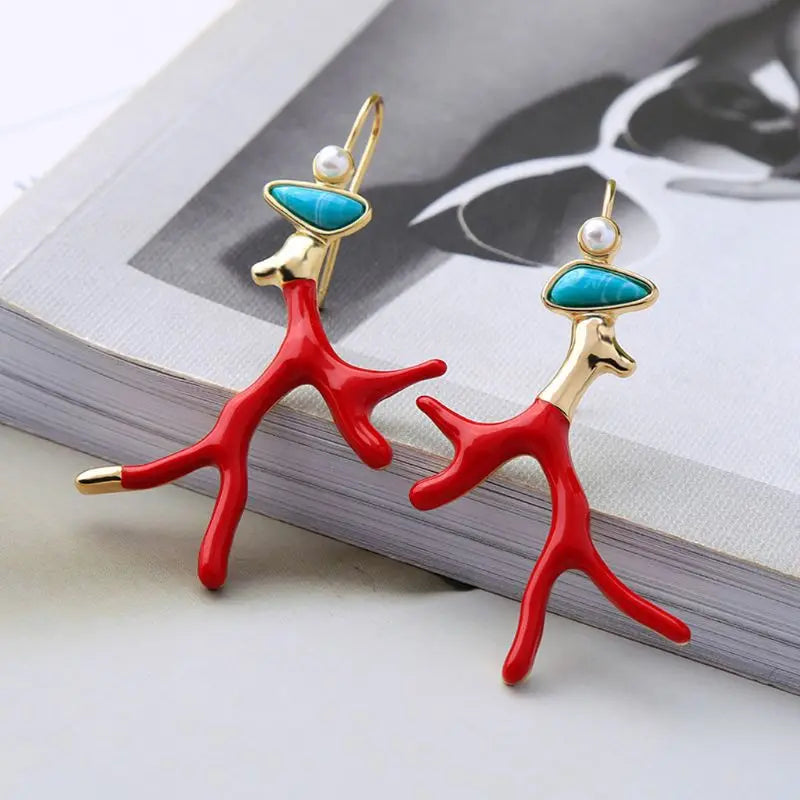 Boucles d'oreilles Corail d’Été
