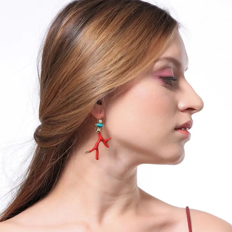 Boucles d'oreilles Corail d’Été