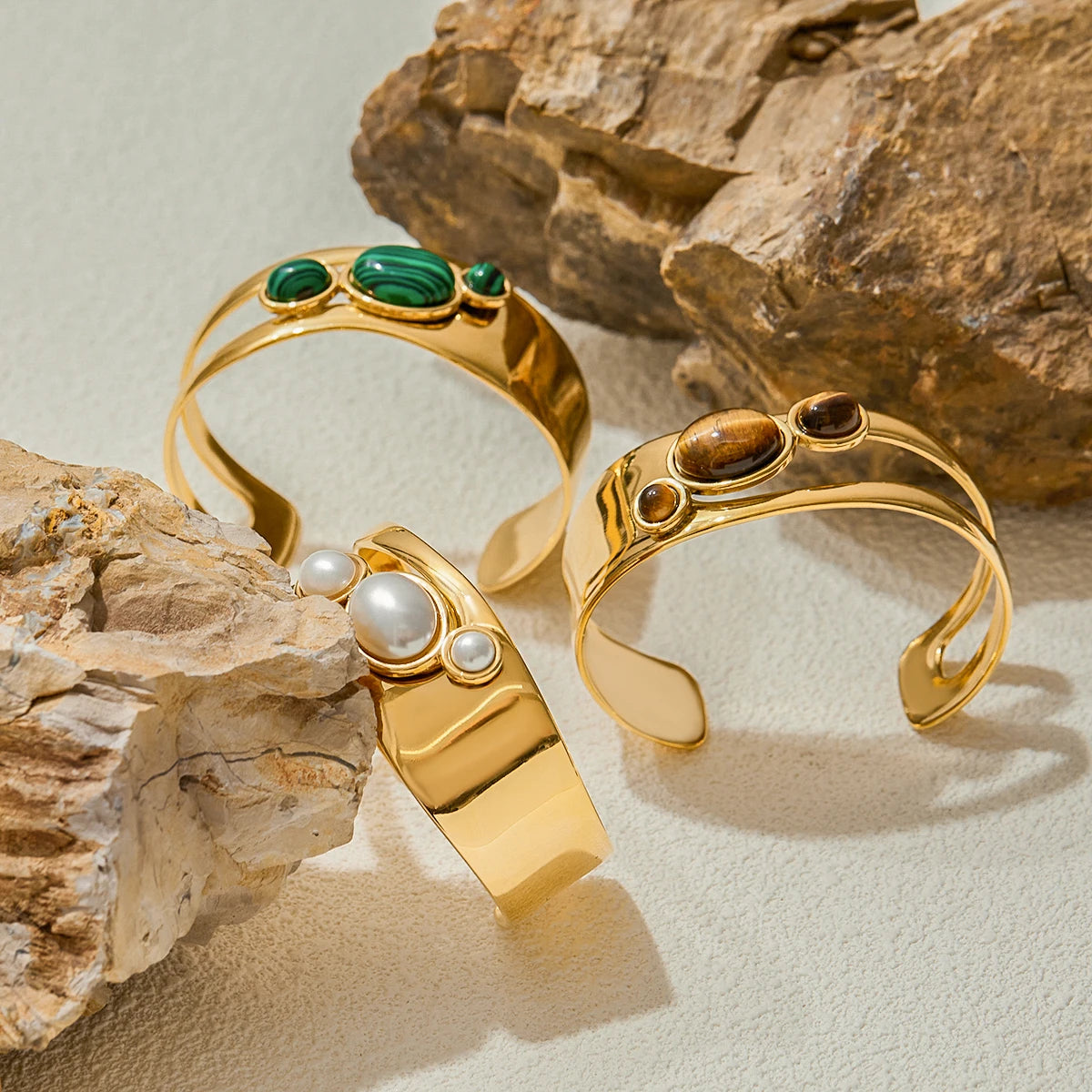 Bracelets Manchette Pierre