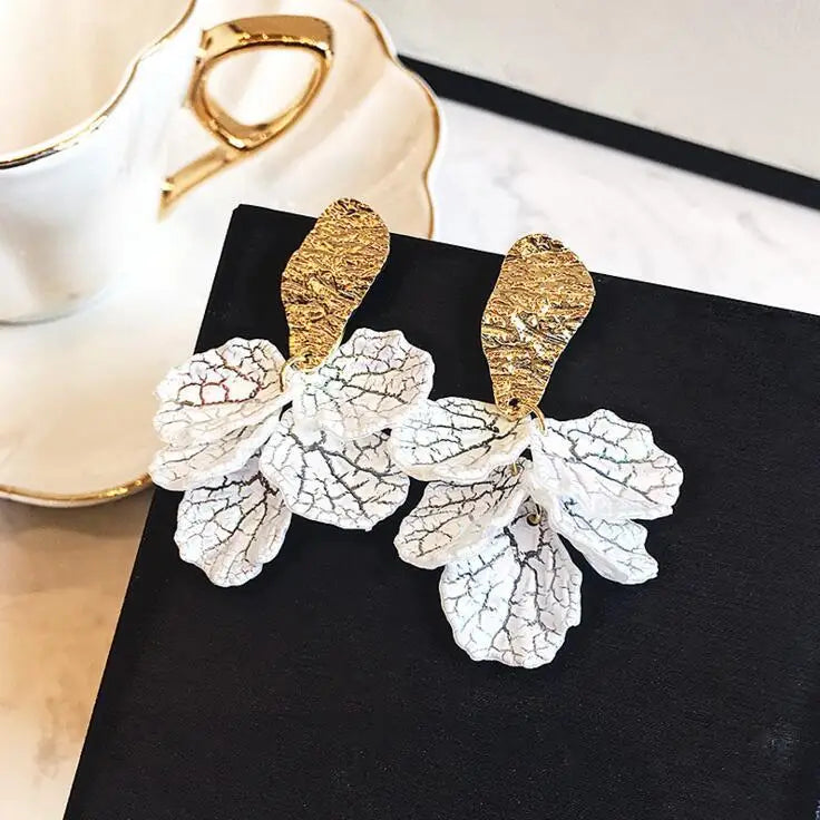 Boucles d’Oreilles Fleur Nacrée XXL