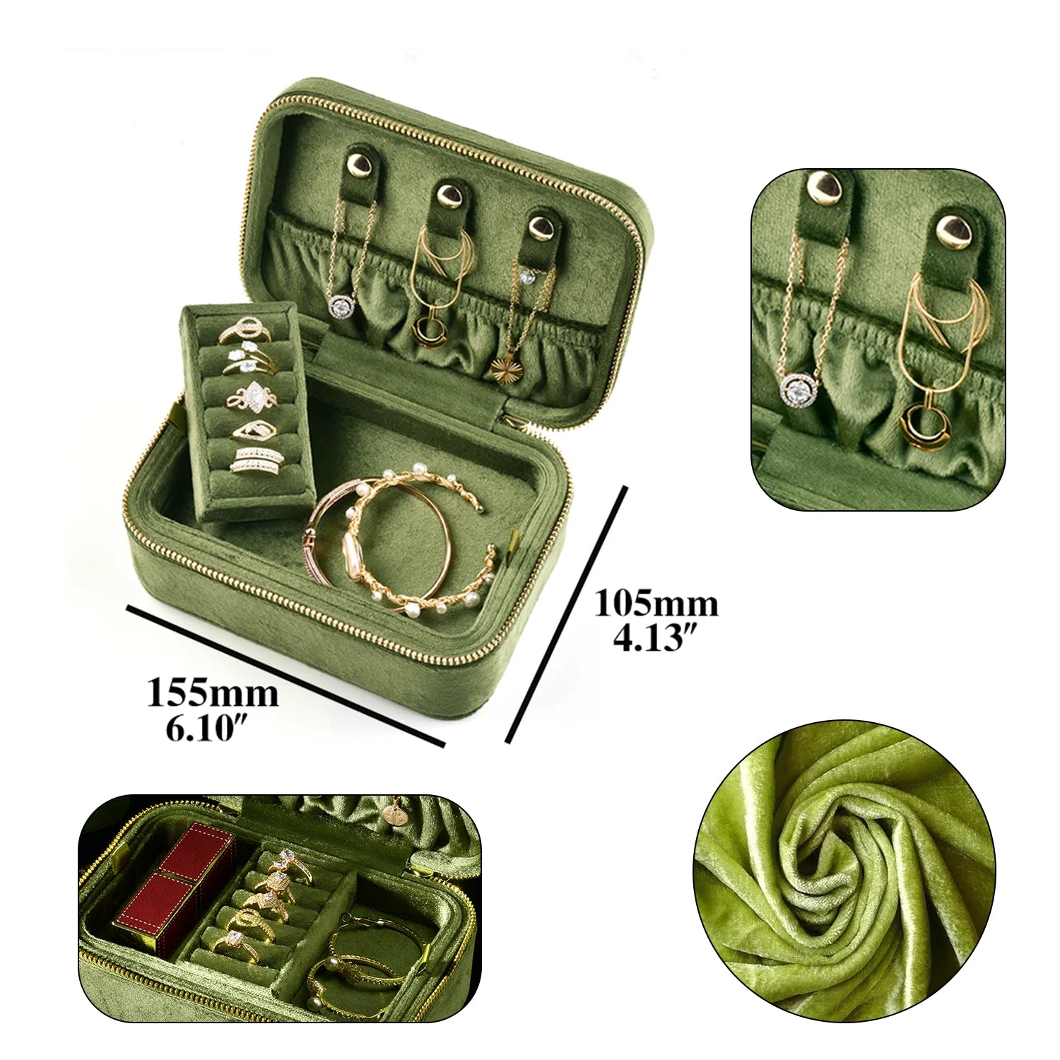 boîte à bijoux Velvet Luxe