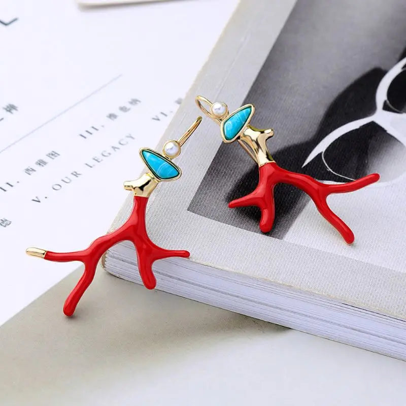 Boucles d'oreilles Corail d’Été